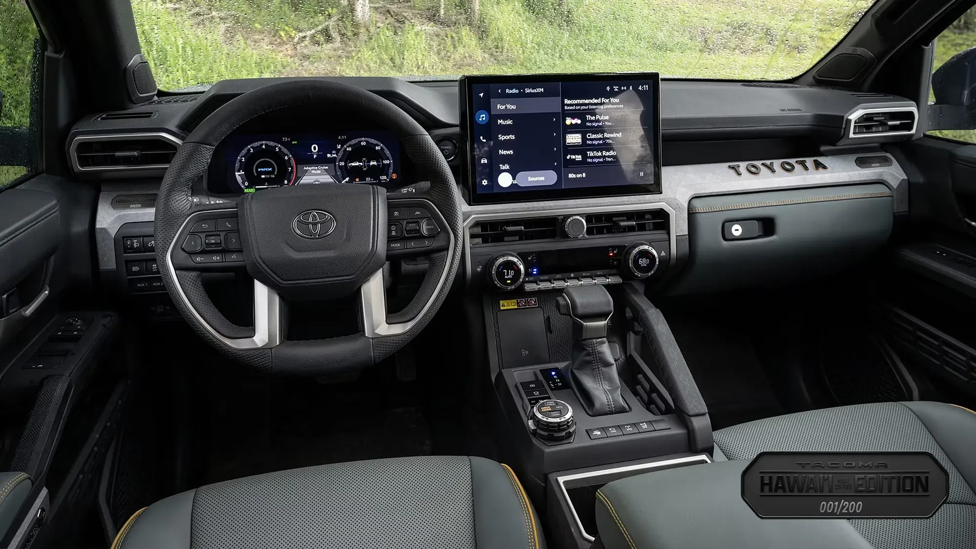 Interior concept showing the edition's cabin trim and stitching.