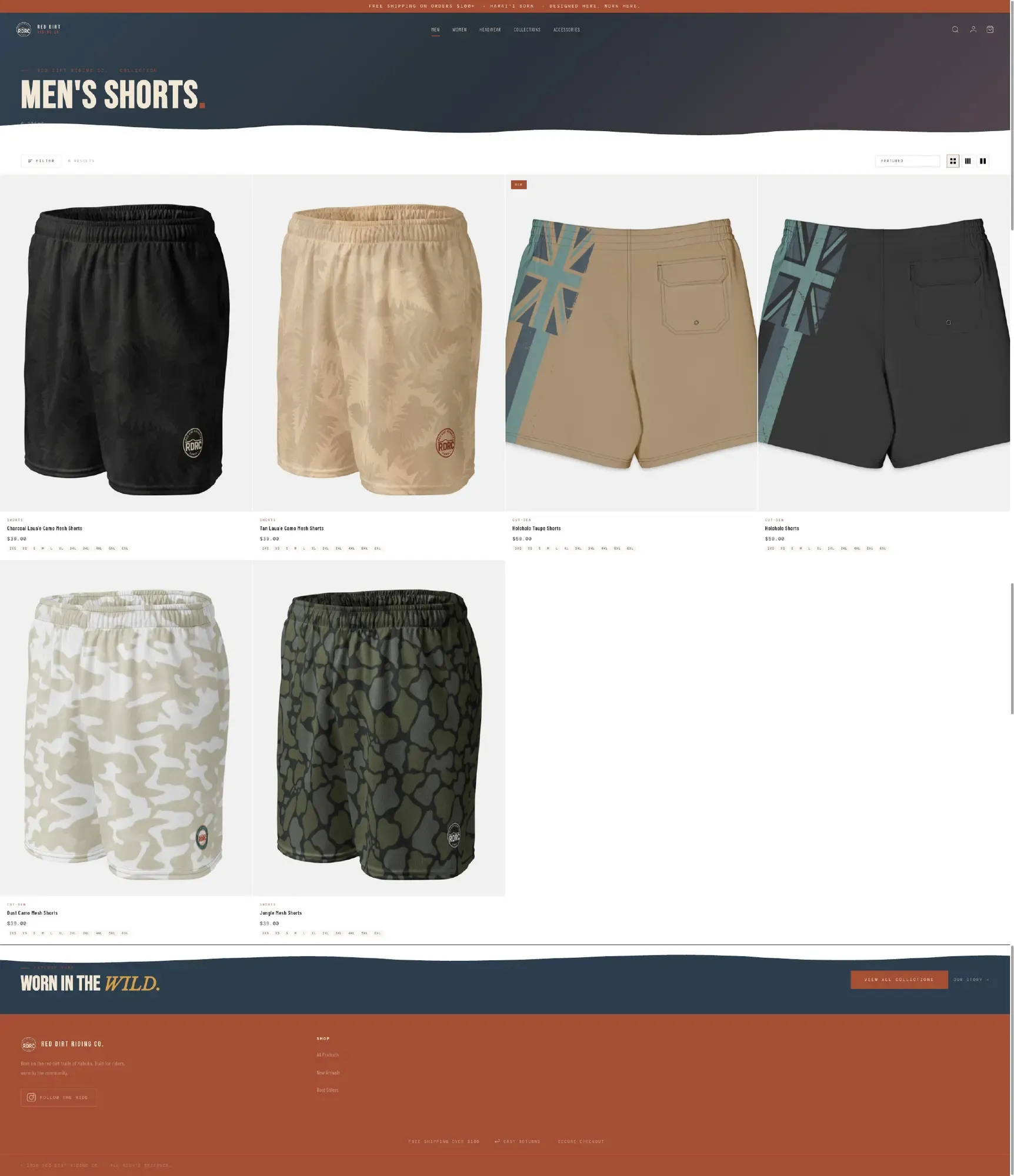 The Holoholo Shorts technical design sheet.