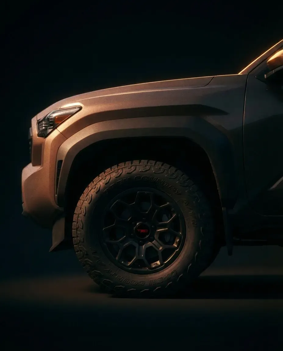 Close detail of the edition wheel and front fender treatment.